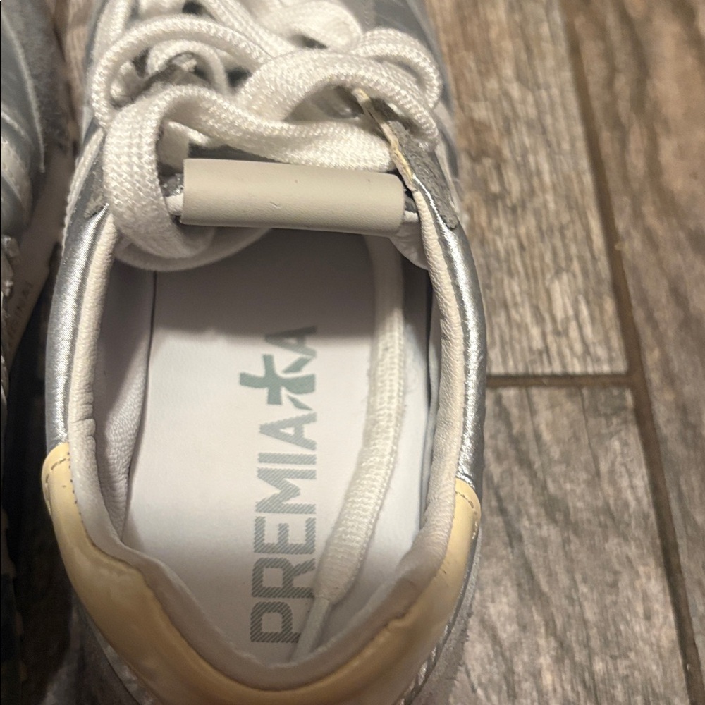 Premiata Silver and White Casual Sneakers - Picture 5 of 6
